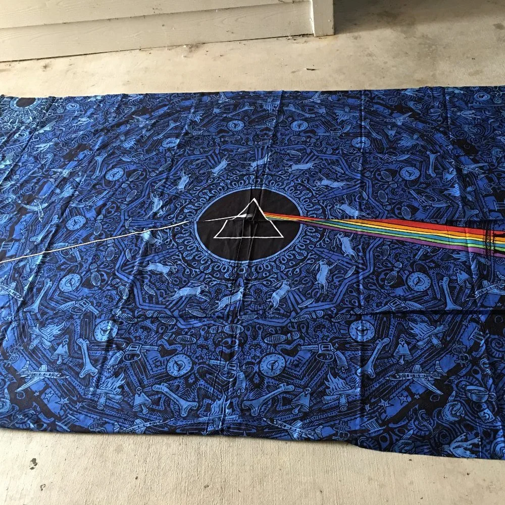 Y2K 60x80 Tapestry  PINK FLOYD 3D Prism Dark Side   New Old Stock